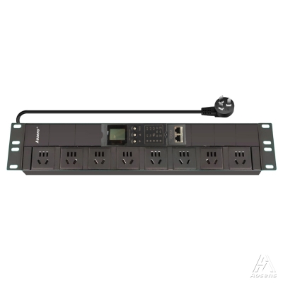 奧盛APS串口系列雙排鋁合金智能網(wǎng)絡PDU 19英寸橫裝